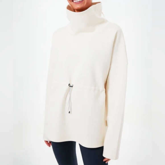 Varley Barton Sweatshirt Eggnog Ivory Cream Small High Neck Pullover Top - Picture 2 of 9